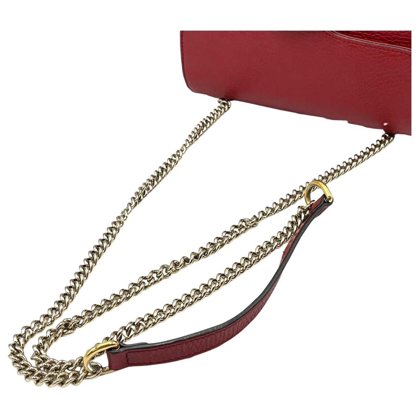 Gucci Red Color Leather Shoulder Bag ( )