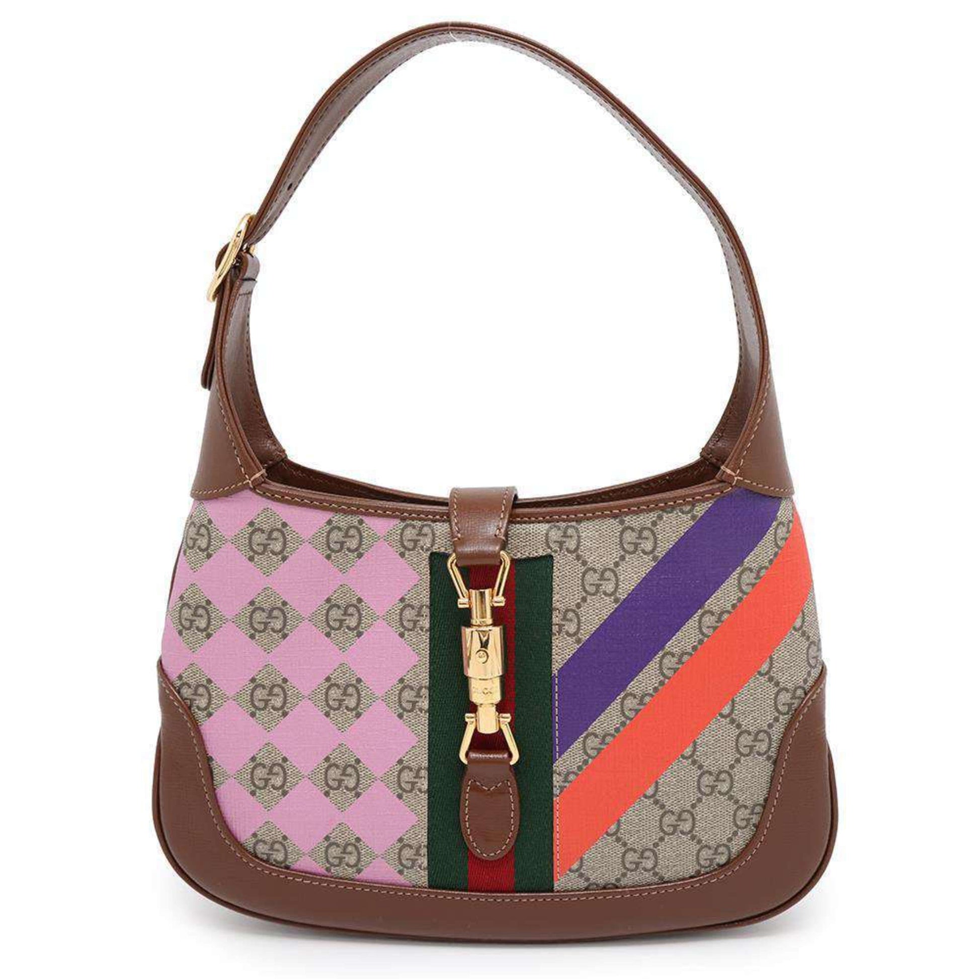 Gucci Leather Canvas Shoulder Bag