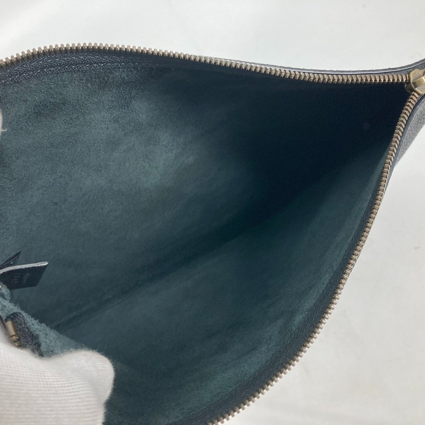 Gucci Black Leather Clutch Bag Pouch ( )