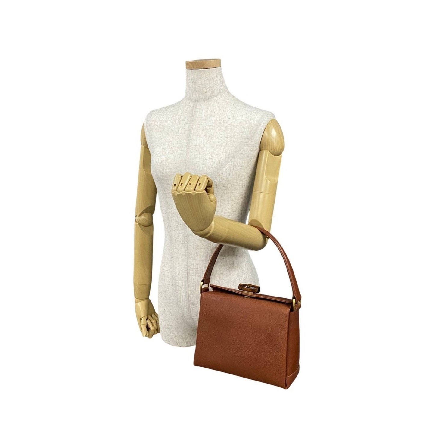 Gucci Brown Leather Handbag Tote Bag ( )