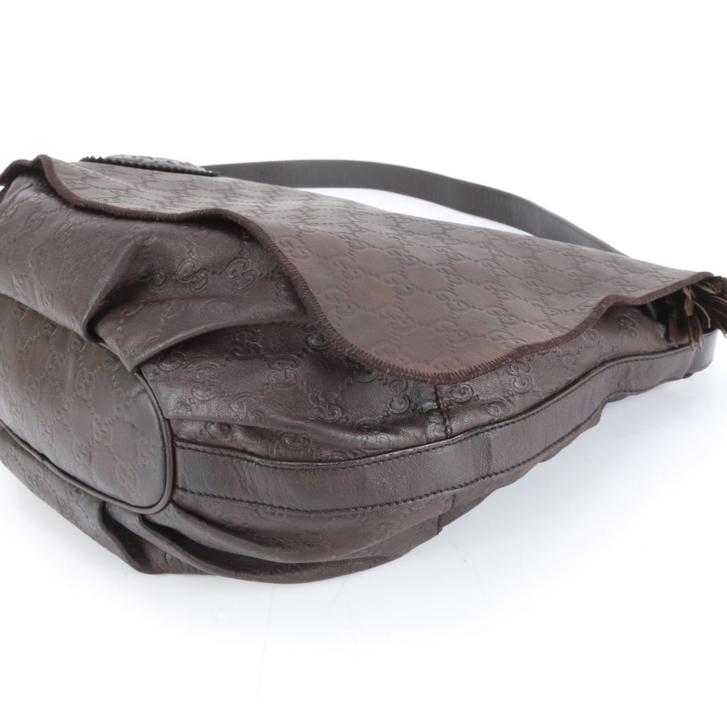 Gucci Brown Leather Shoulder Bag ( )