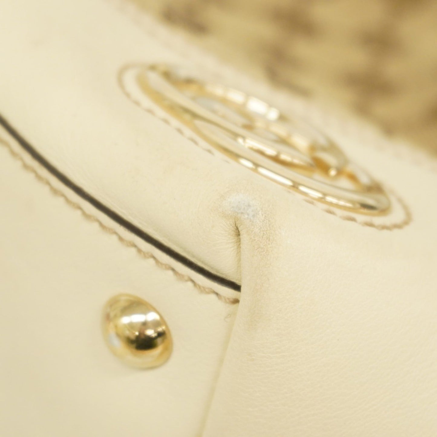 Gucci Beige Brown Canvas Tote Bag ( )
