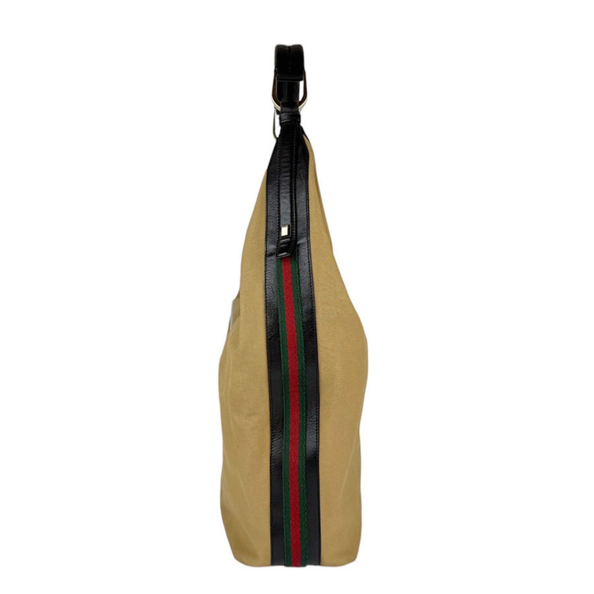 Gucci Leather Canvas Shoulder Bag