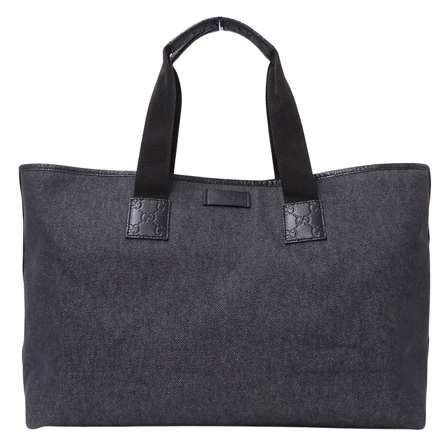 Gucci Black Denim Tote Bag ( )