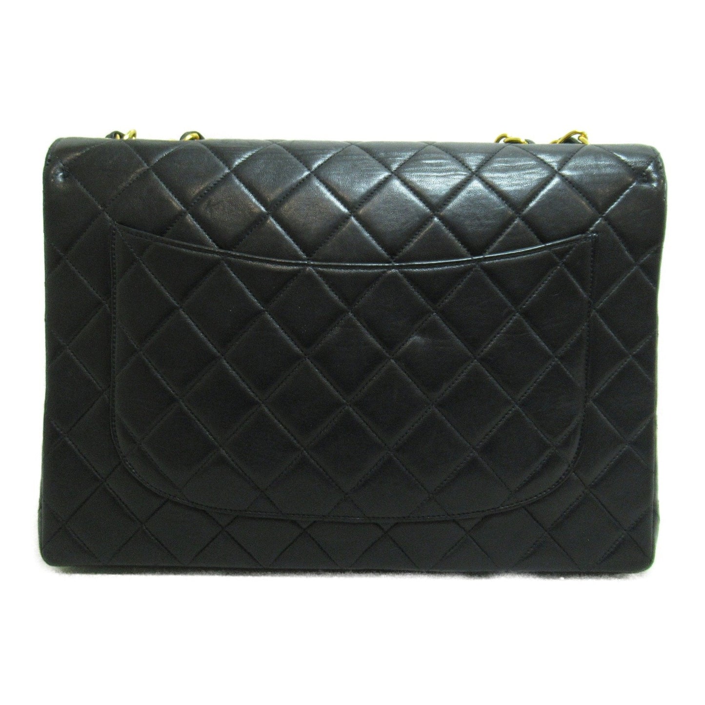 CHANEL Big Matelasse ChainShoulder Bag Black Lambskin (sheep leather)
