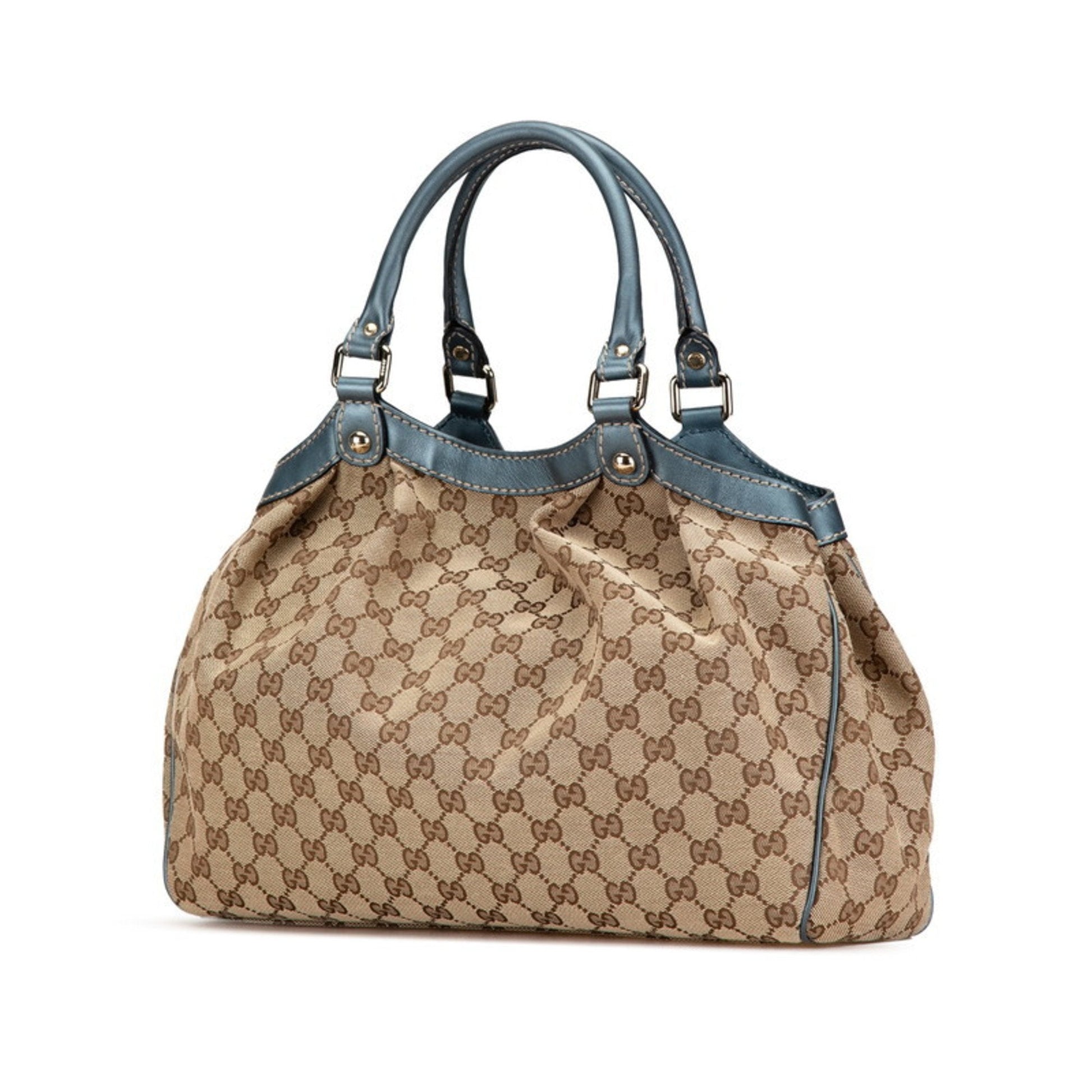 Gucci Leather Canvas Tote