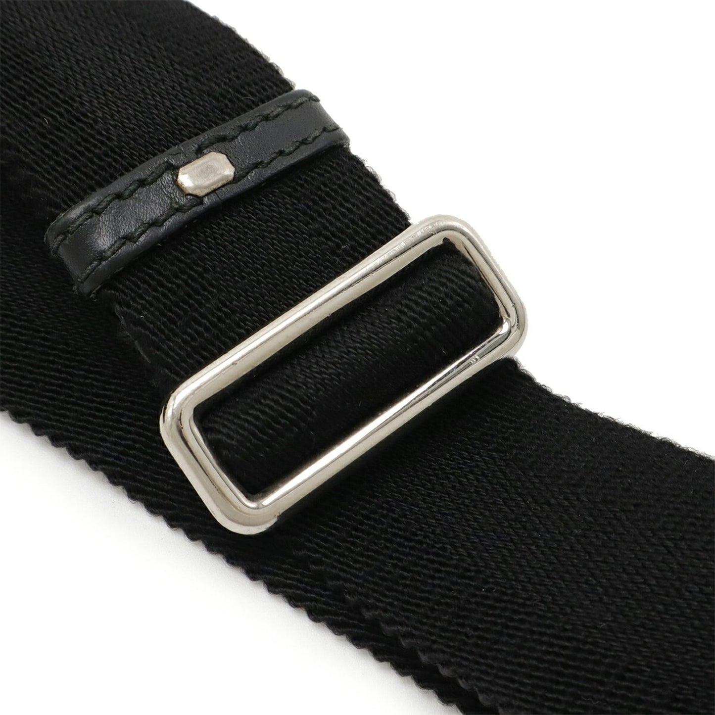 Gucci Black Gray Nylon Leather Shoulder Bag ( )