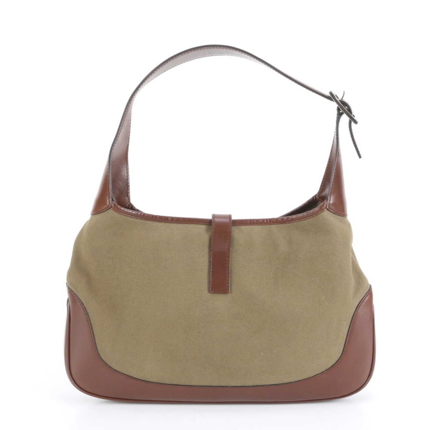 Gucci Brown Leather Canvas Shoulder Bag ( )