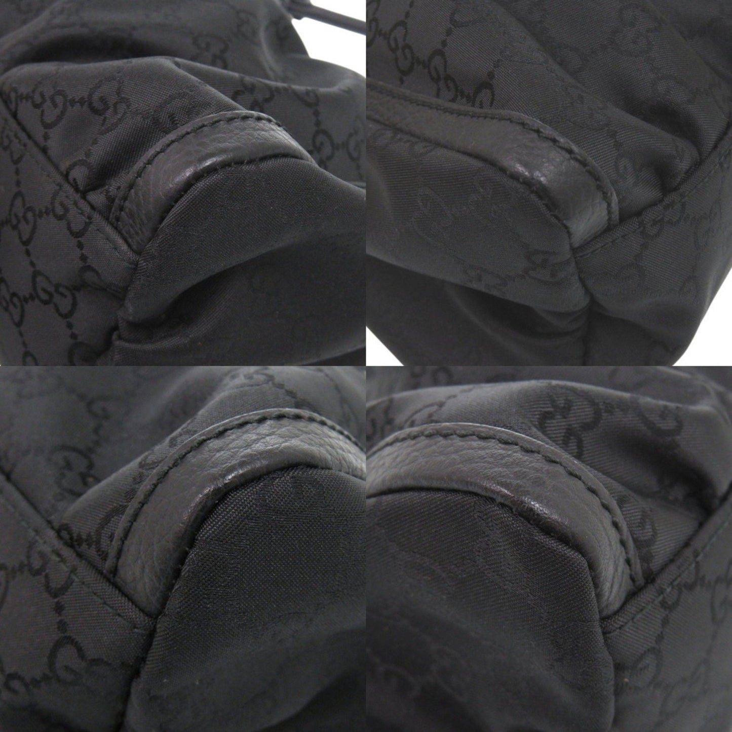 Gucci Black Nylon Handbag Shoulder Bag ( )