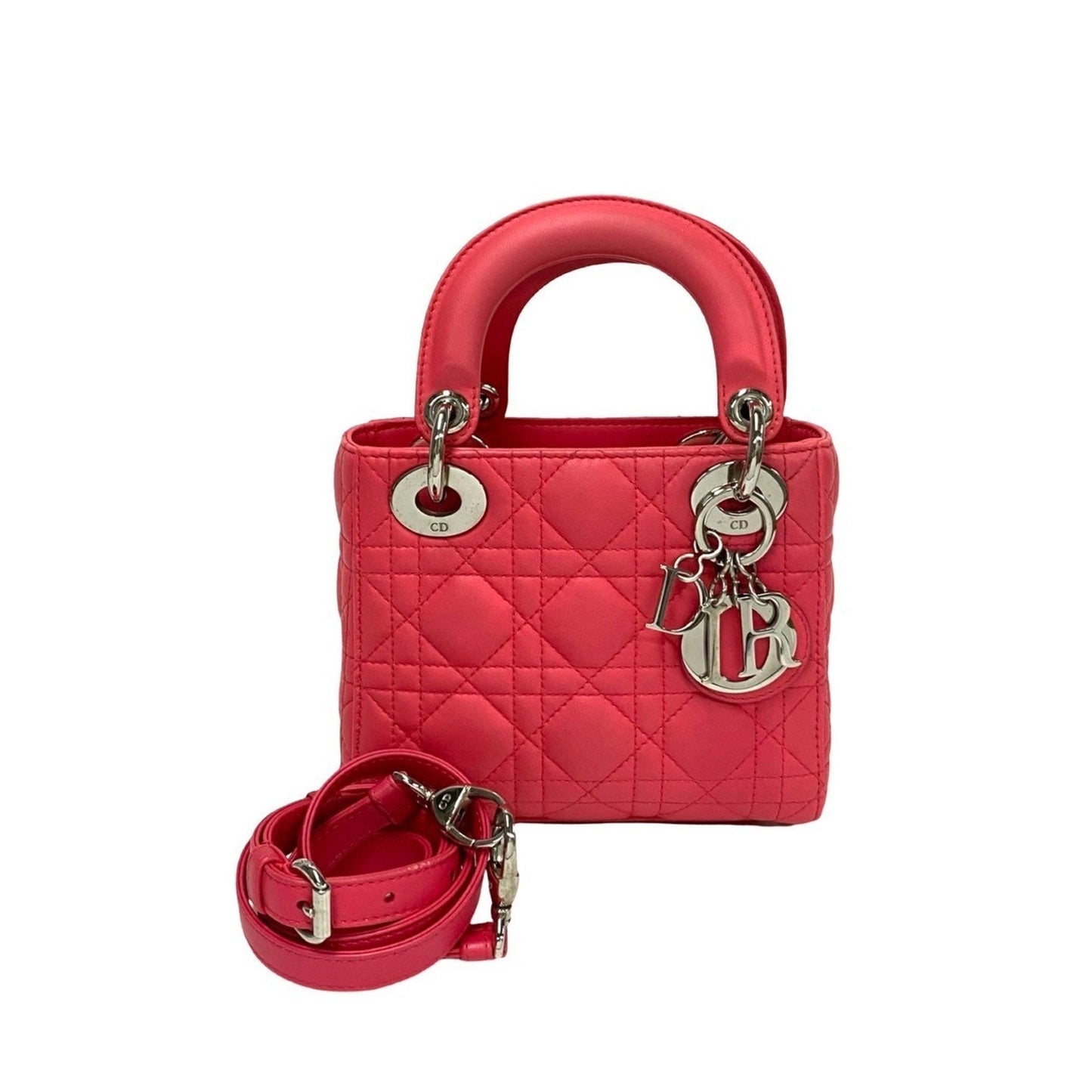 Christian Dior Pink Leather Handbag Shoulder Bag ()