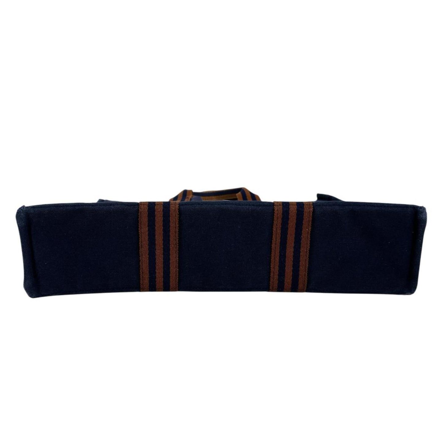 Hermes Navy Cotton Handbag Tote Bag ( )