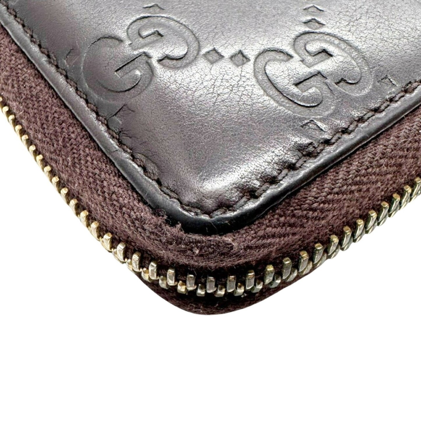Gucci Brown Leather Long Wallet (Bi-Fold) ( )