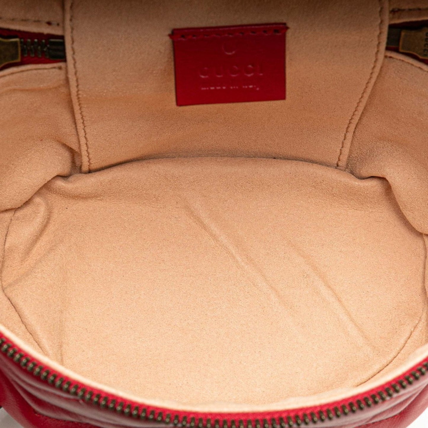 Gucci Red Color Leather Vanity Bag ( )