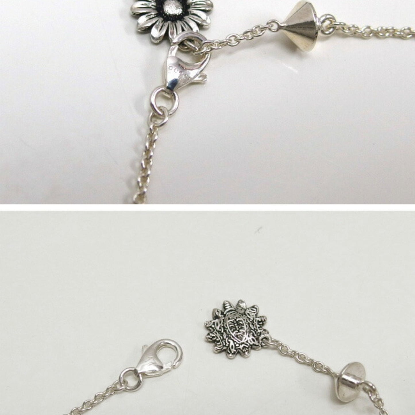 Gucci Pink Silver 925 Charm Bracelet ( )