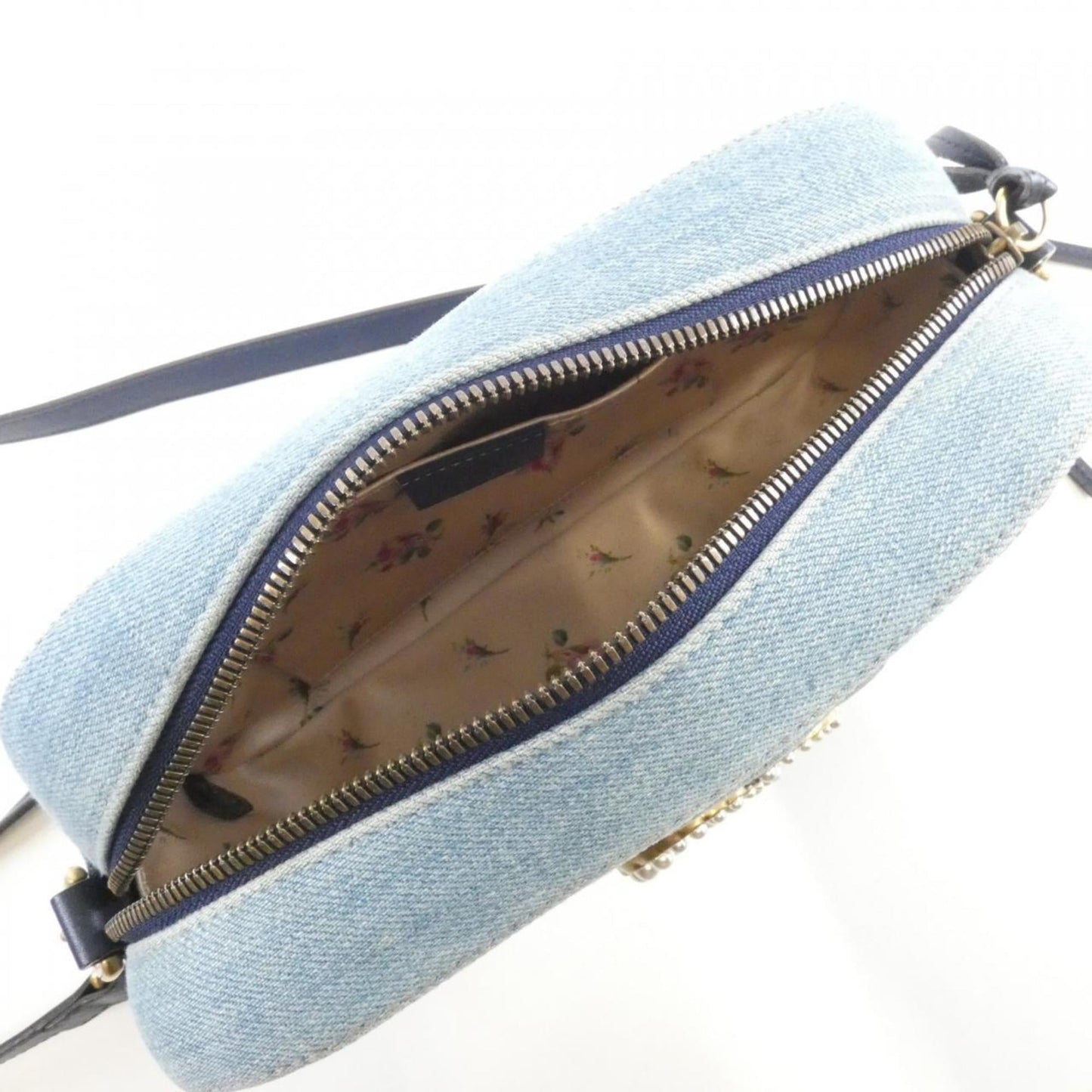 Gucci Blue Denim Shoulder Bag ( )