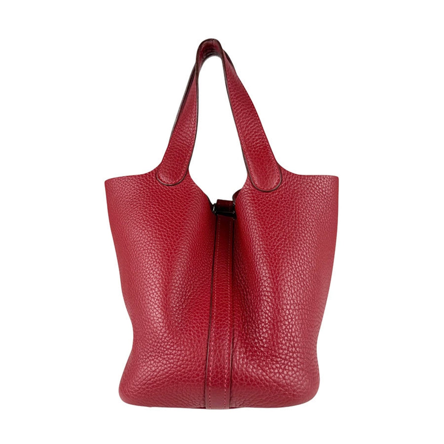 Hermes Dark Red Leather Handbag ( )
