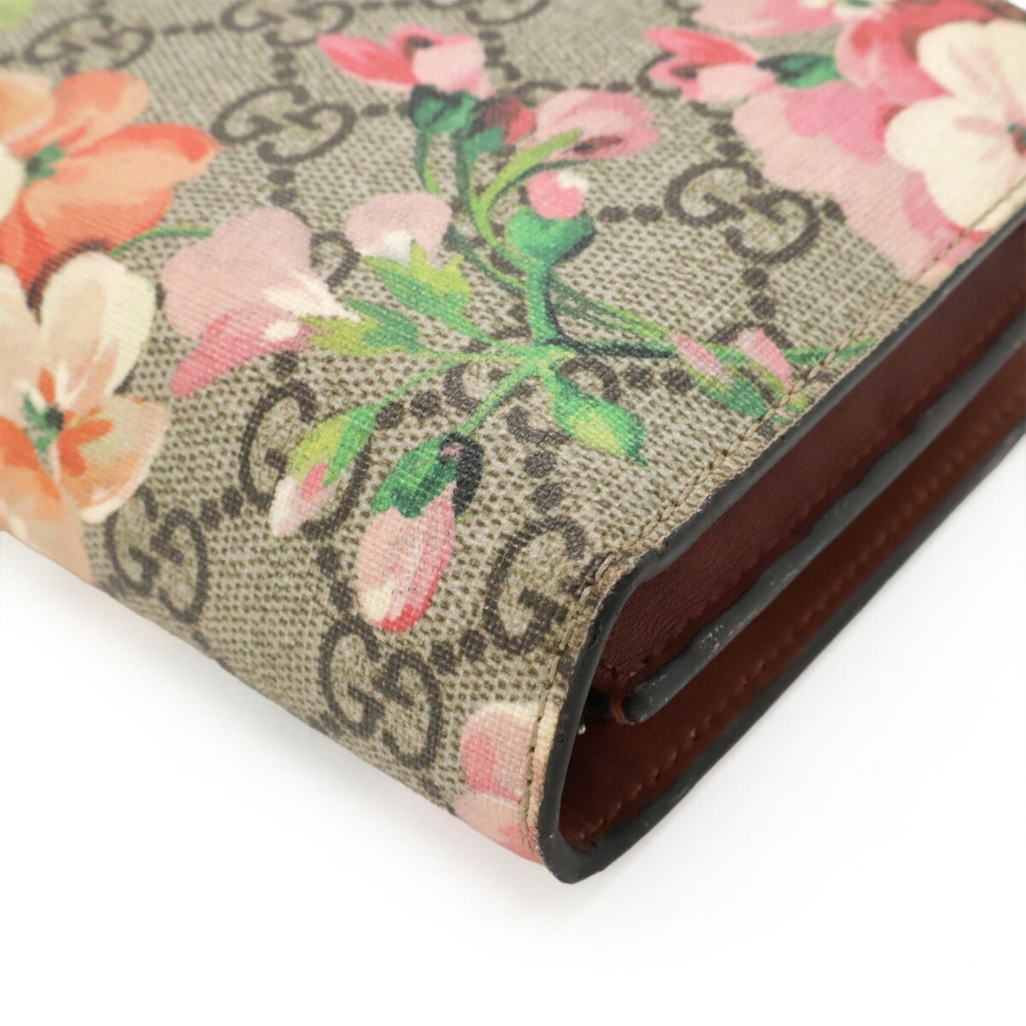 Gucci Beige Blue Multi-Color Pink Gg Supreme Pvc Leather Clutch Bag Shoulder Bag ( )