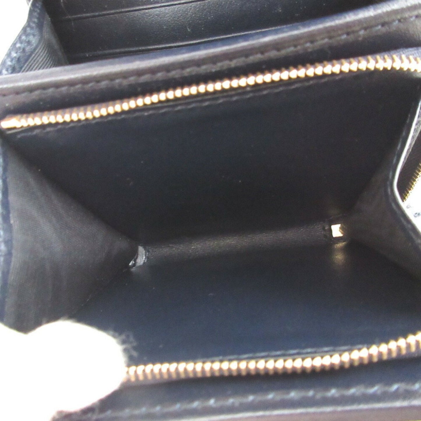 Gucci Beige Navy Canvas Leather Coin Purse/Coin Case ( )