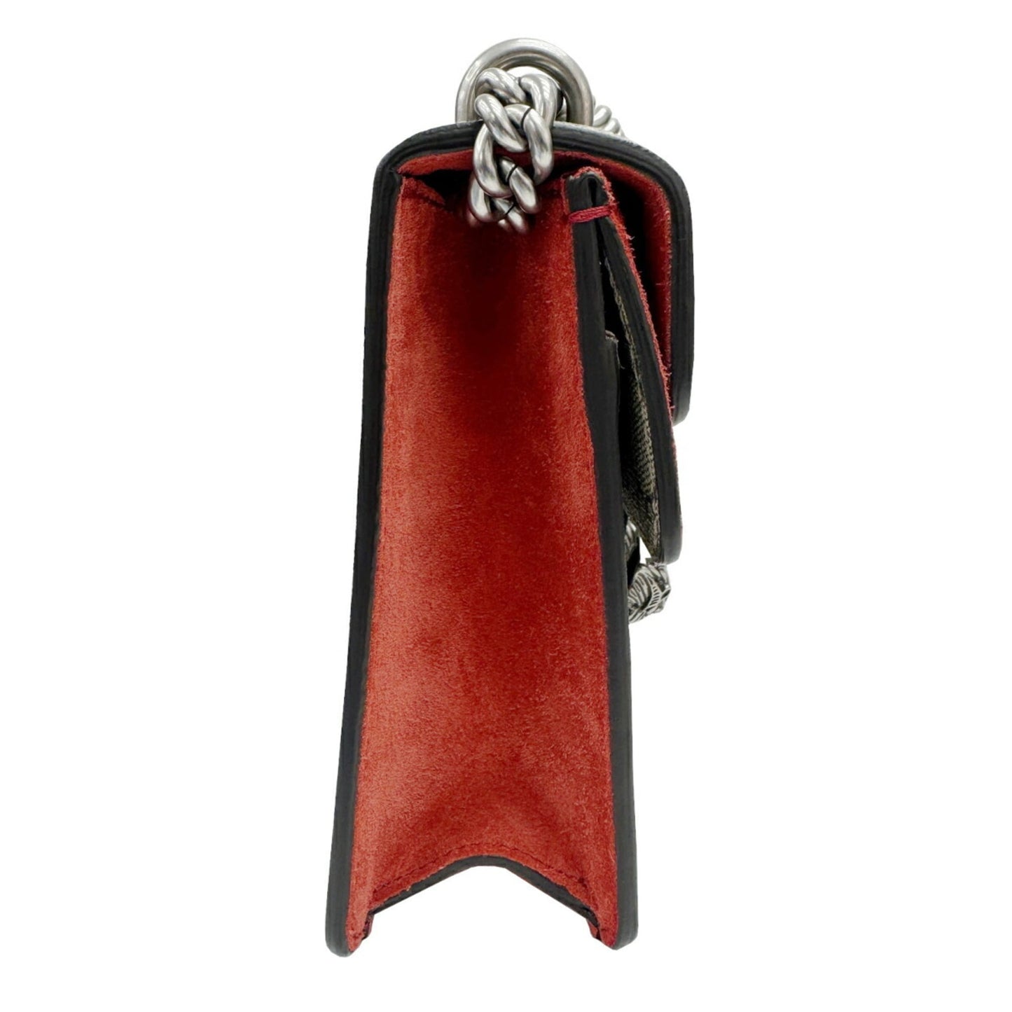 Gucci Brown Red Color Pvc Suede Handbag Shoulder Bag ( )