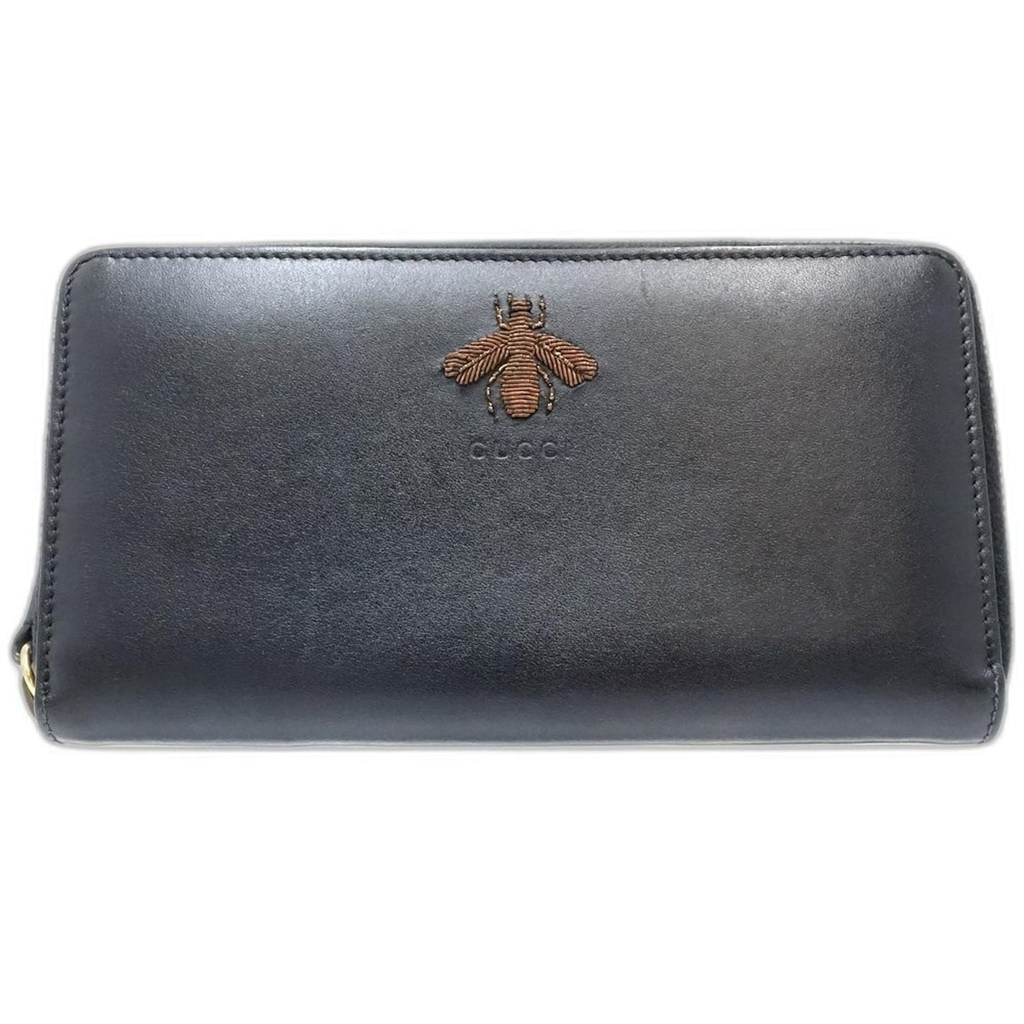 Gucci Animalier Black Leather Long Wallet (Bi-Fold) ( )