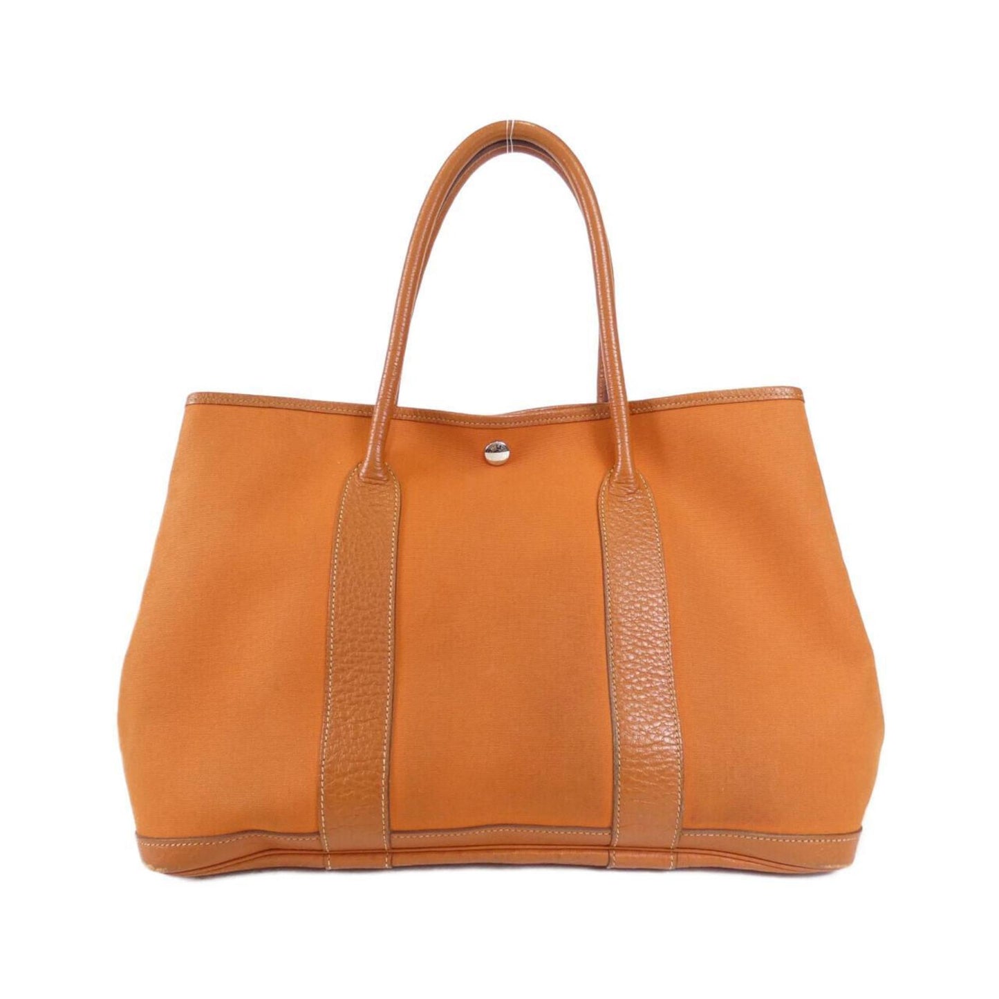 Hermes Potiron Toile Officier Buffle Skipper Leather Handbag ( )