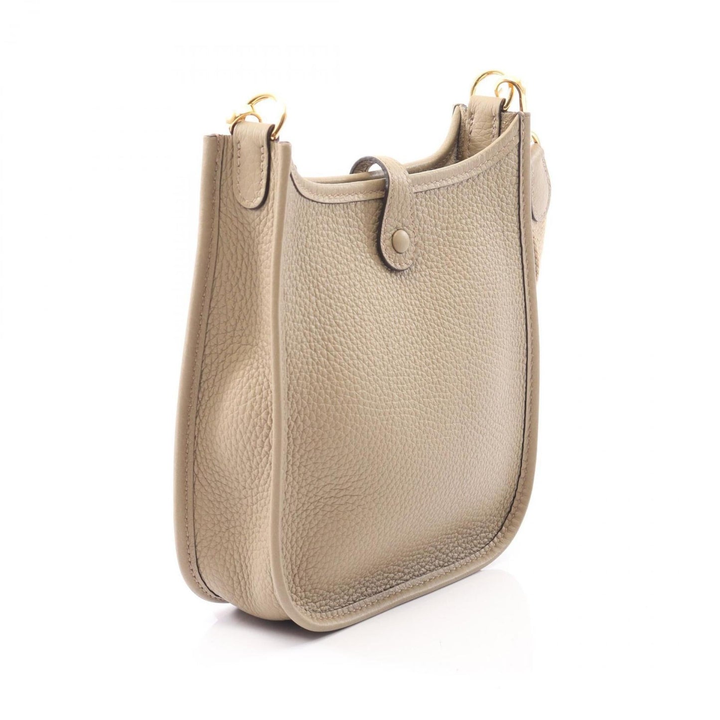 Hermes Mini Beige Taurillon Clemence Leather Shoulder Bag ( )