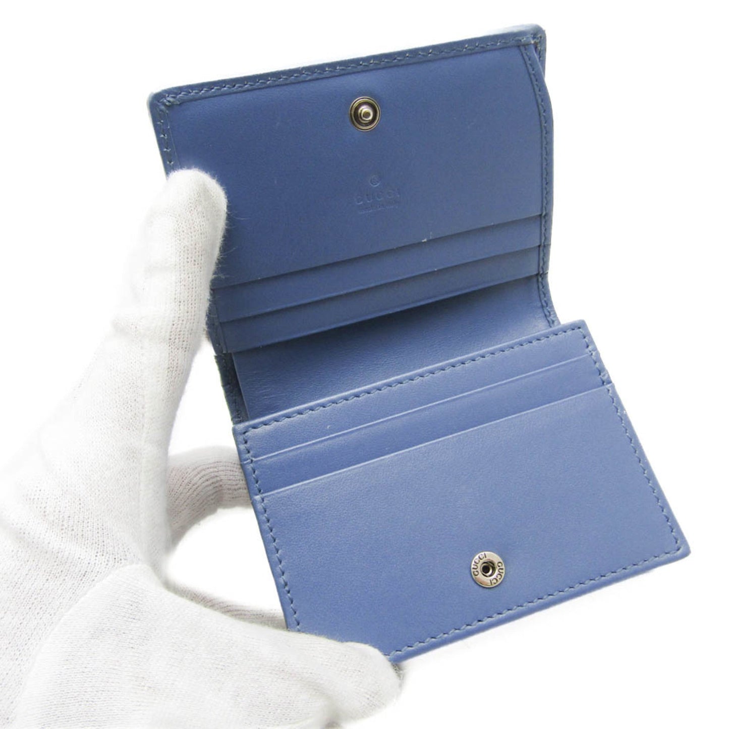 Gucci Blue Leather Wallet (Bi-Fold) ( )