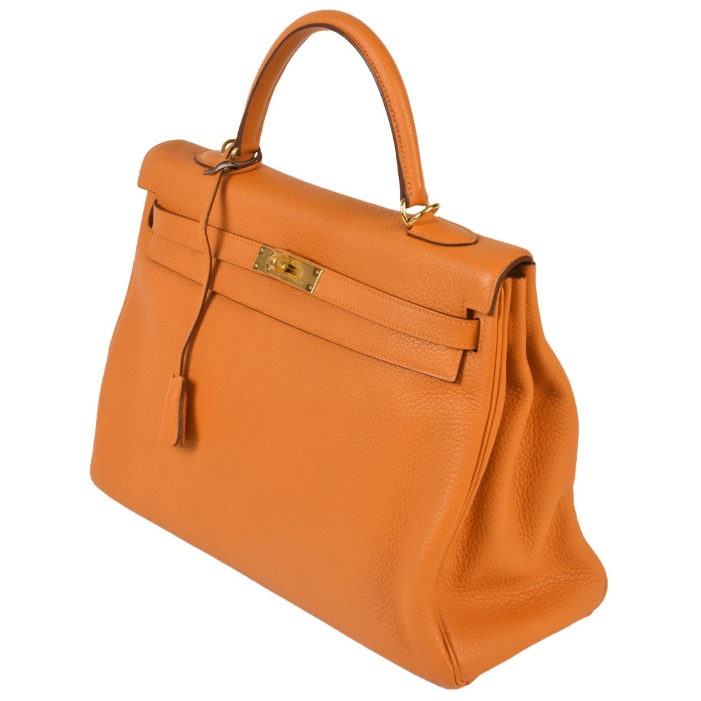 Hermes Kelly Orange Togo Leather Handbag ( )