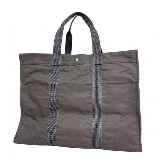 Hermes Gray Canvas Tote Bag ( )