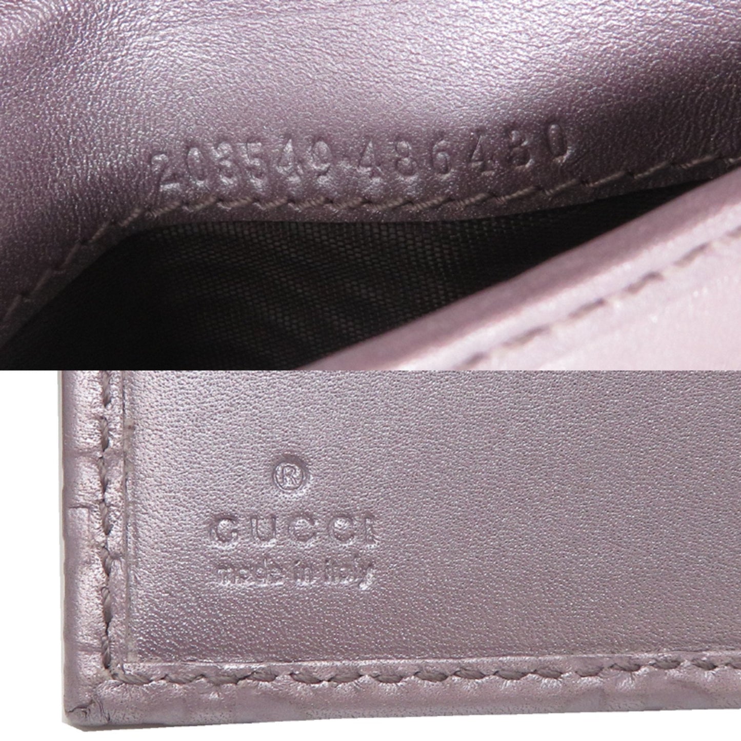 Gucci Metallic Pink Leather Wallet (Bi-Fold) ( )