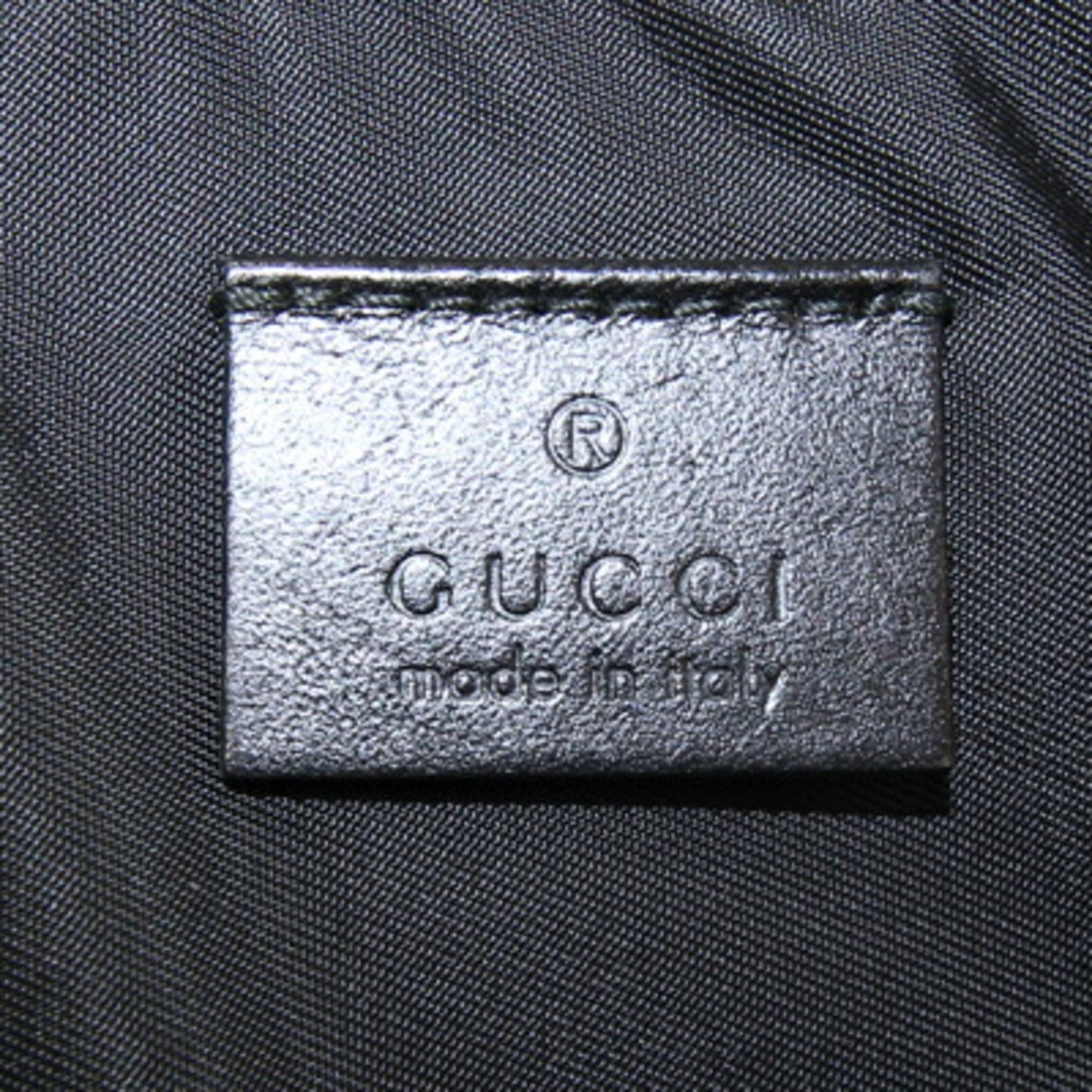 Gucci Black Nylon Canvas Leather Clutch Bag ( )