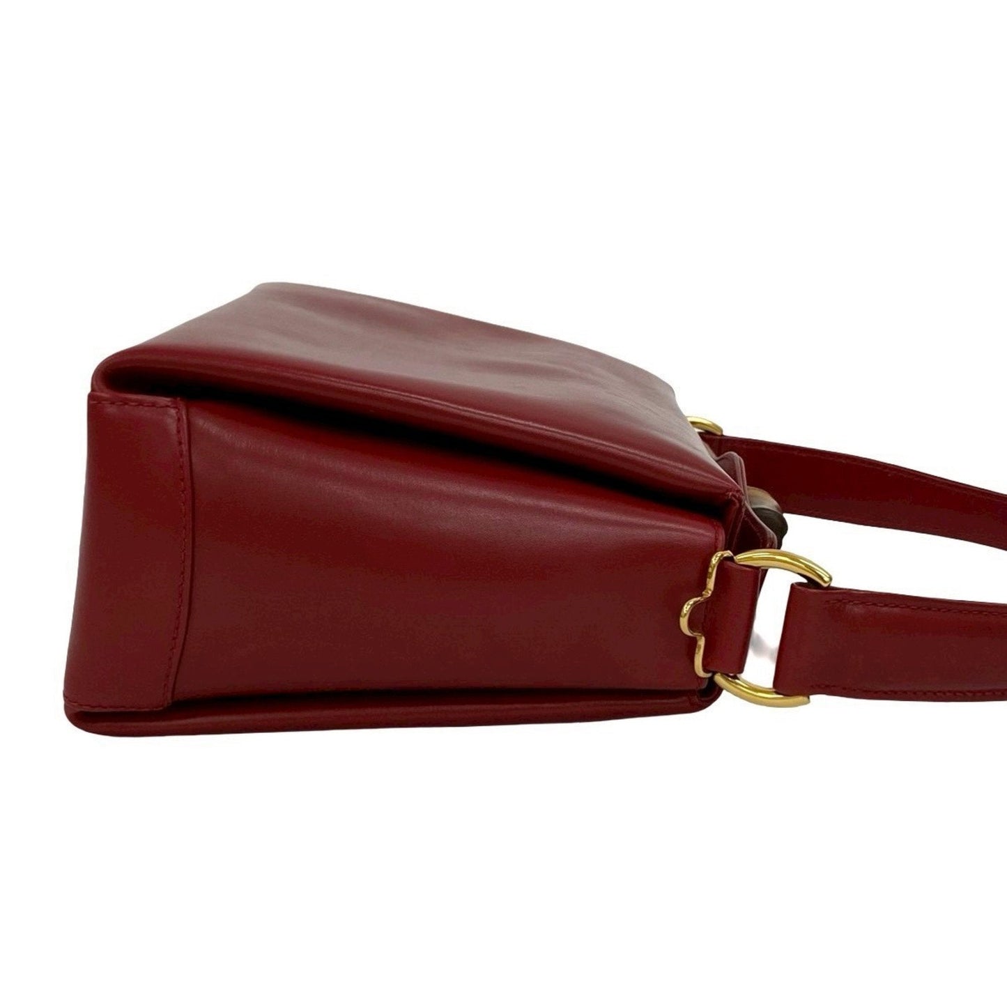 Gucci Red Color Leather Handbag Shoulder Bag ( )