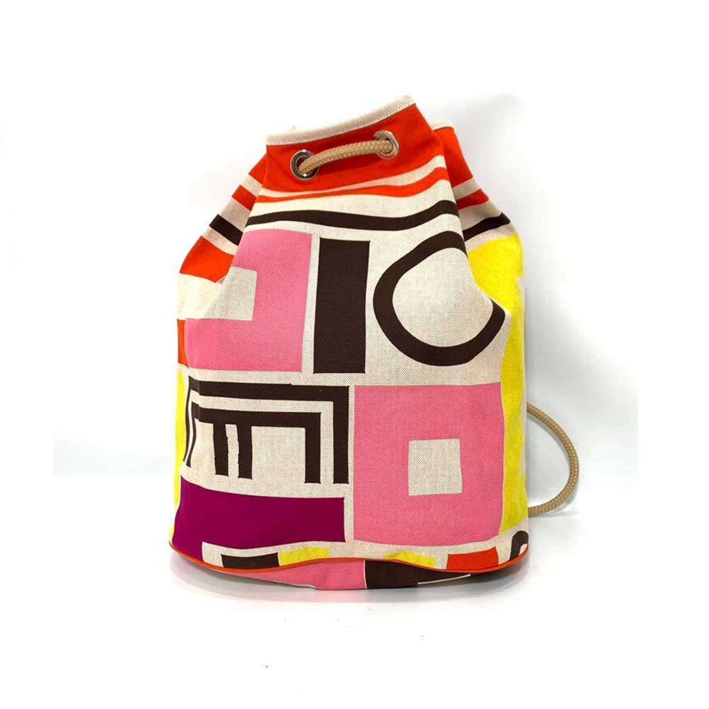 Hermes Multi-Color Cotton Canvas Shoulder Bag ( )