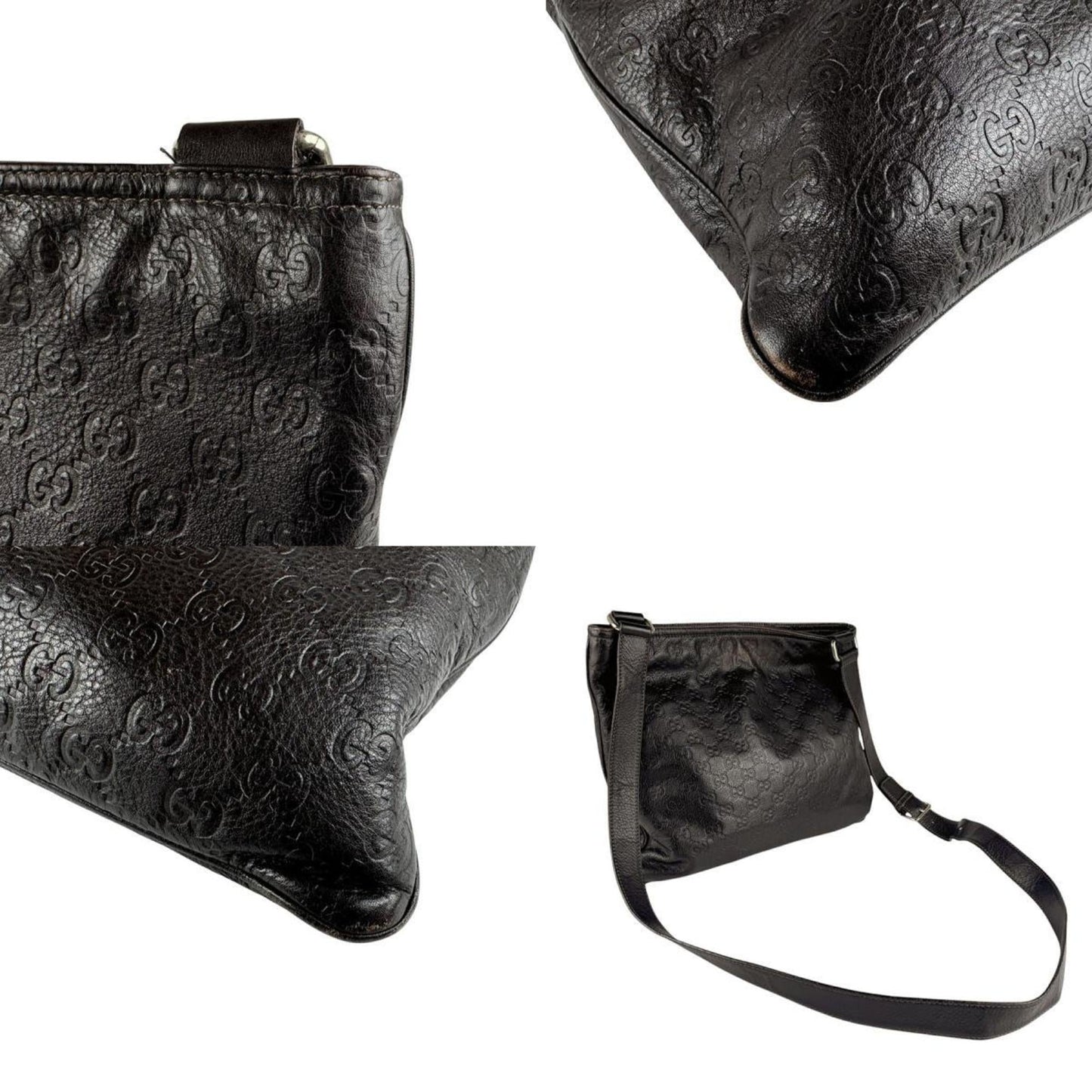 Gucci Dark Brown Leather Shoulder Bag ( )