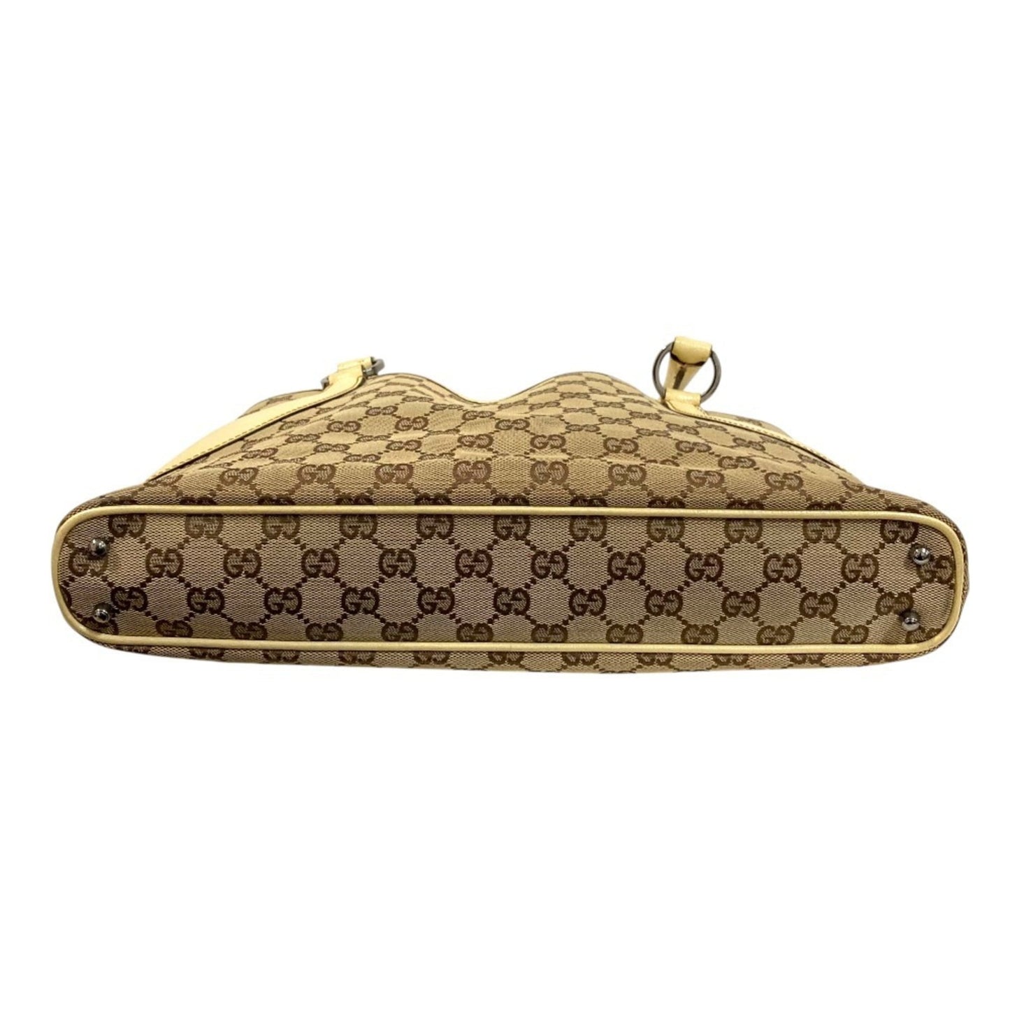 Gucci Beige Gg Canvas Leather Handbag ( )