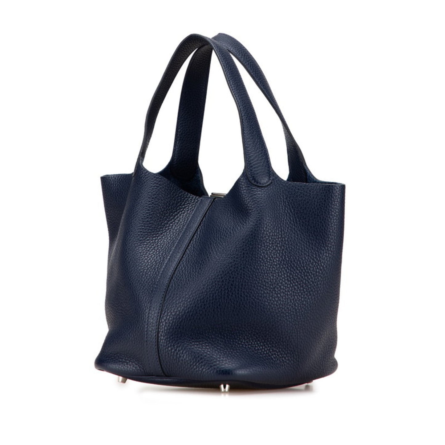 Hermes Picotin Blue Nuit Navy Taurillon Clemence Leather Handbag ( )