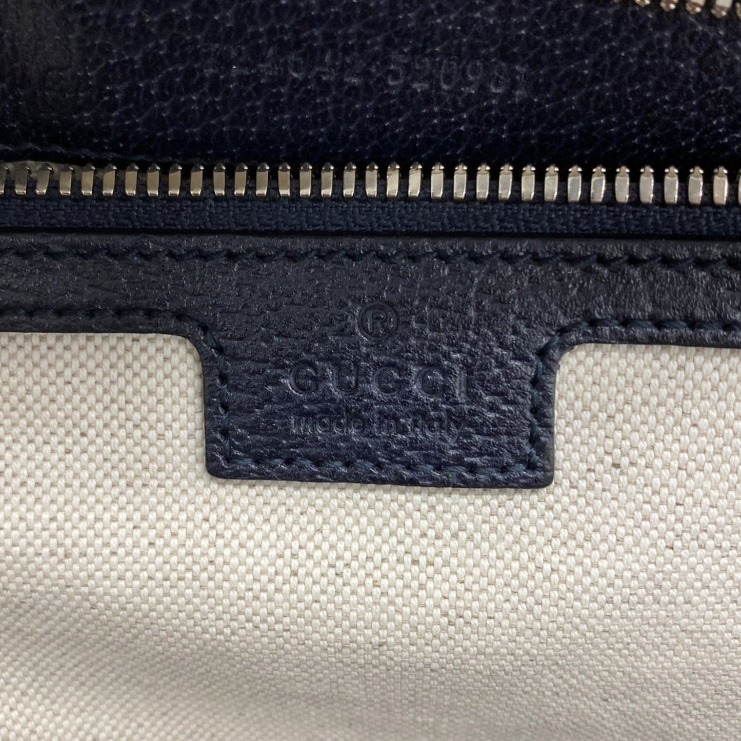 Gucci Navy Pvc Boston Bag ( )