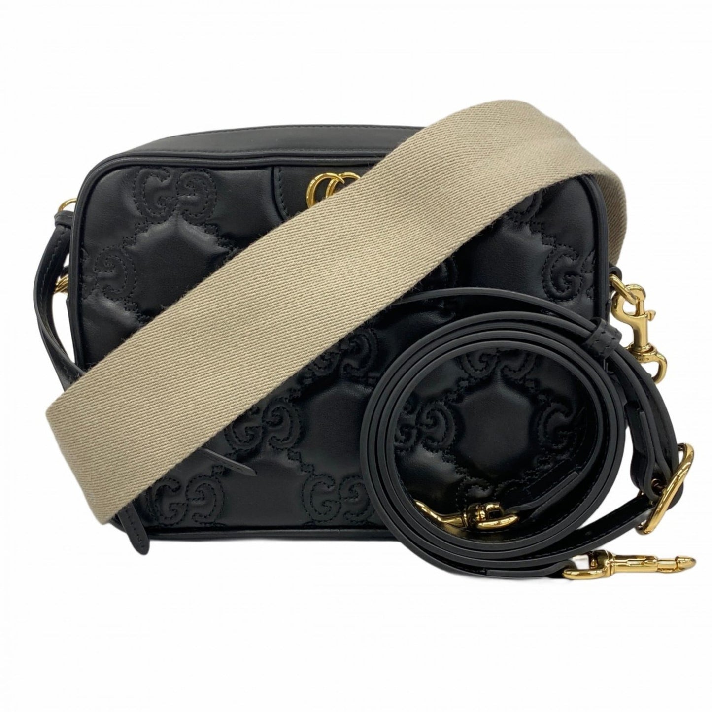 Gucci Black Leather Shoulder Bag ( )