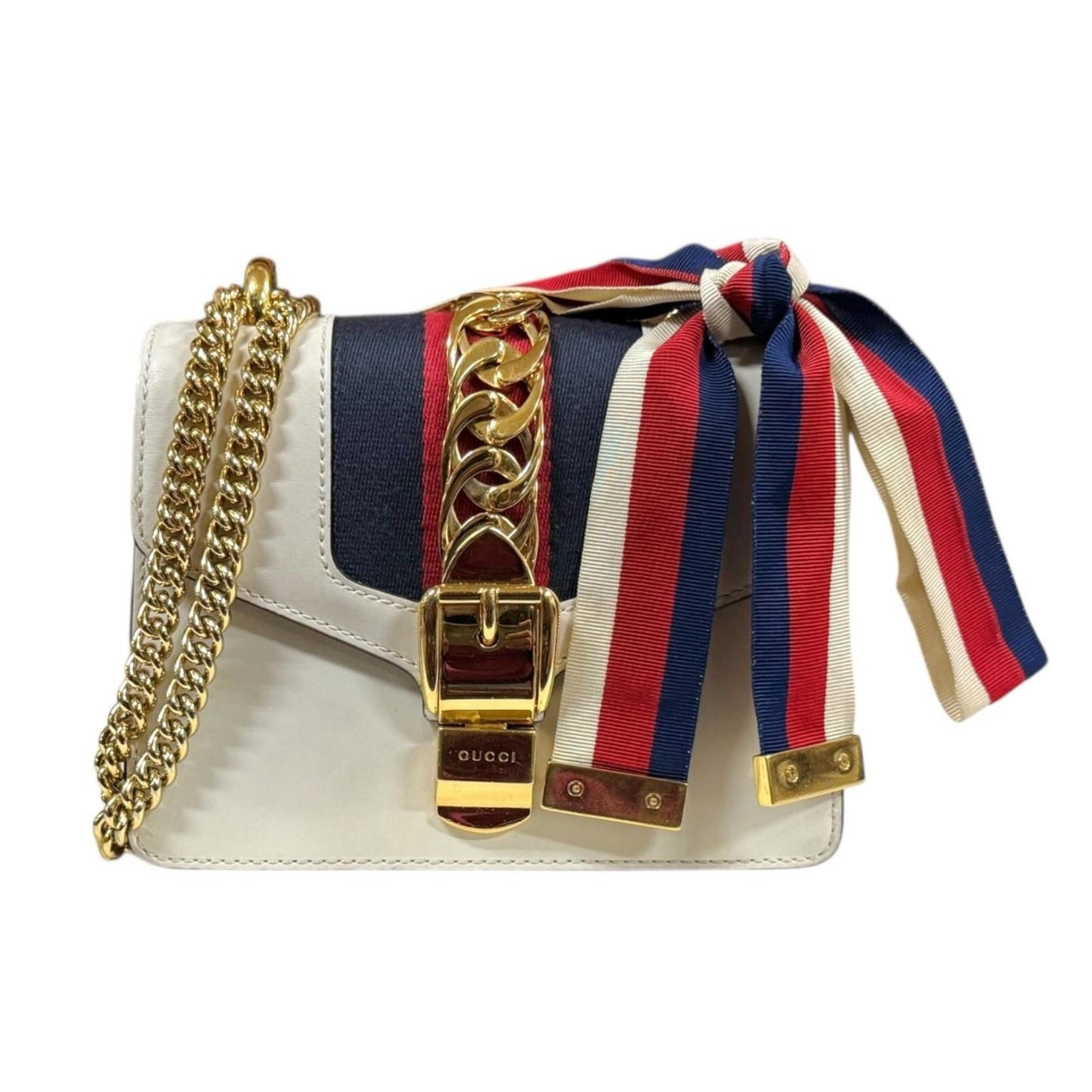 Gucci Ivory White Leather Shoulder Bag ( )