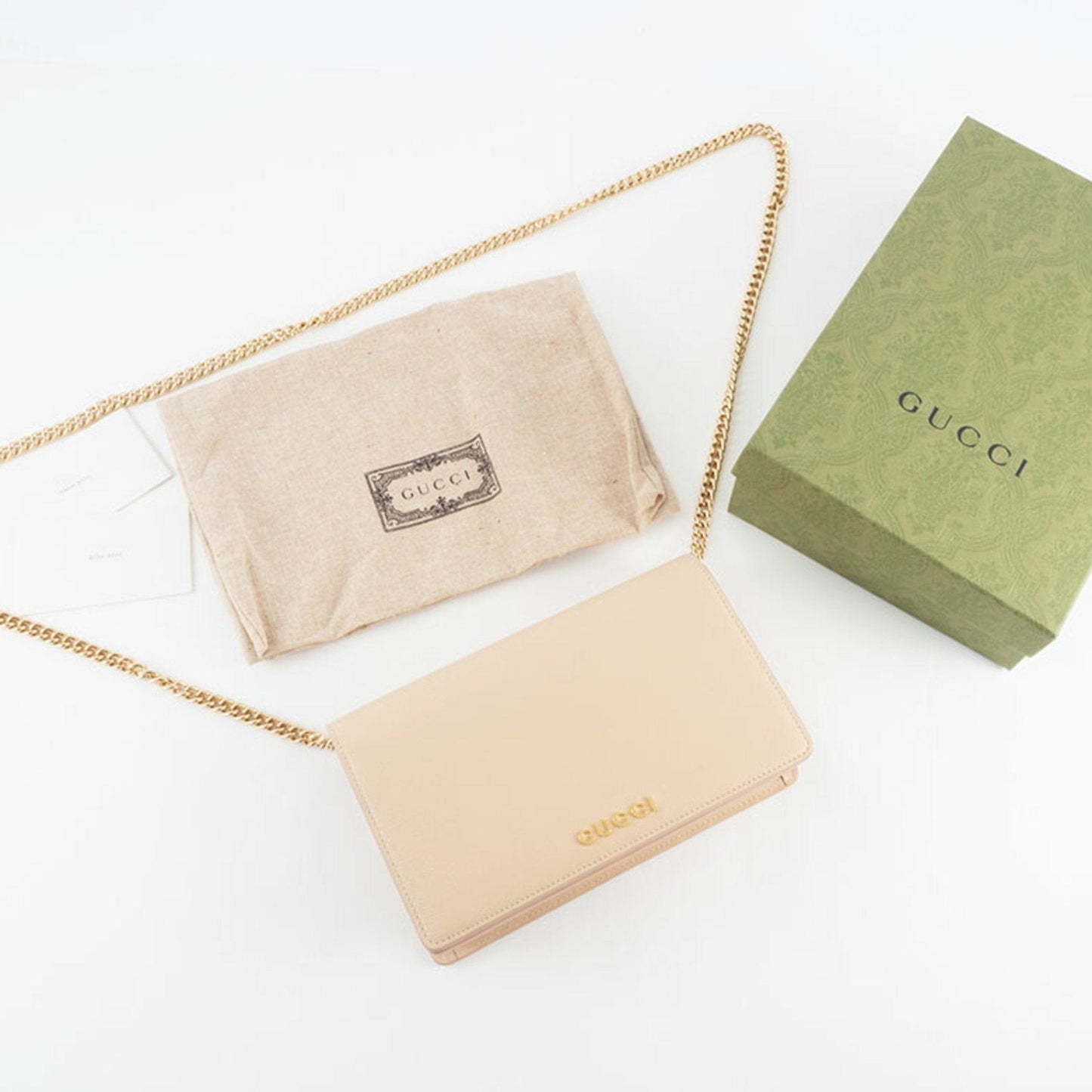 Gucci Pale Orange Leather Shoulder Bag ( )