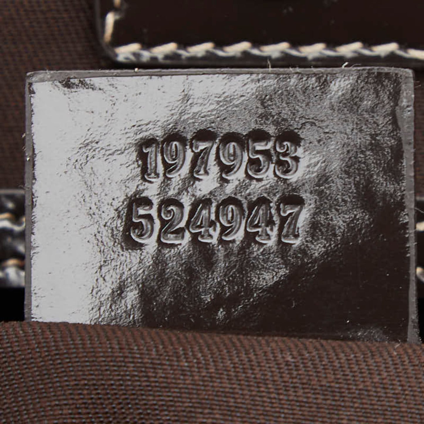 Gucci Beige Brown Pvc Leather Handbag Tote Bag ( )