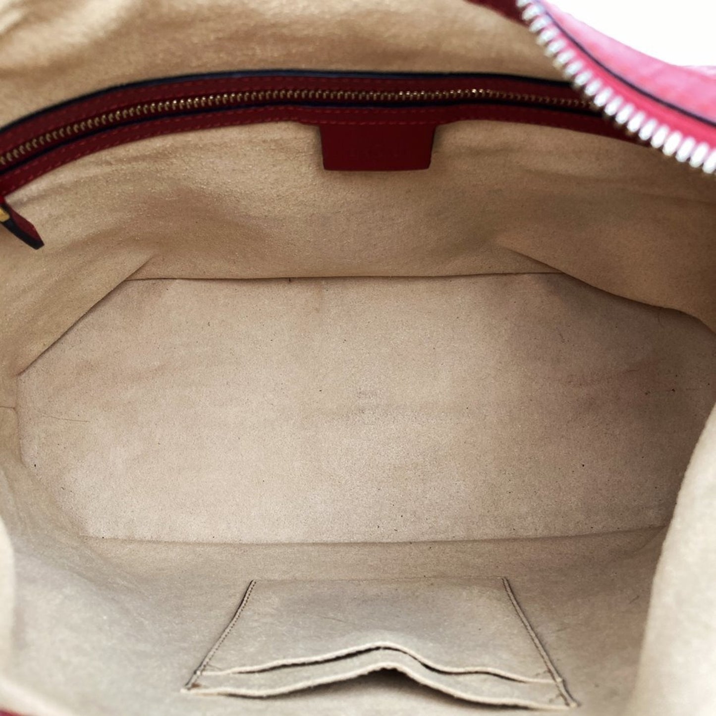 Gucci Red Color Leather Handbag Shoulder Bag ( )