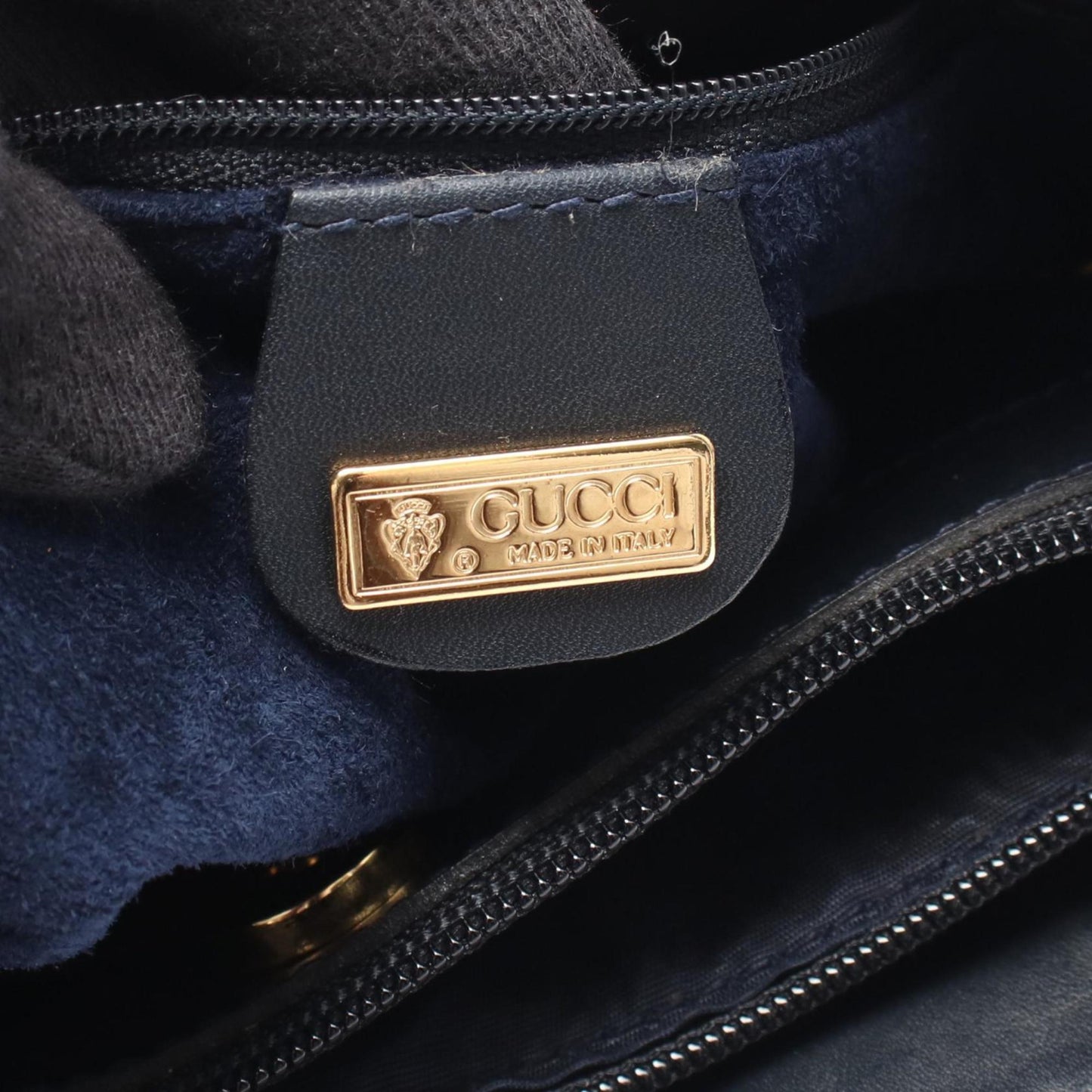 Gucci Navy Leather Shoulder Bag ( )