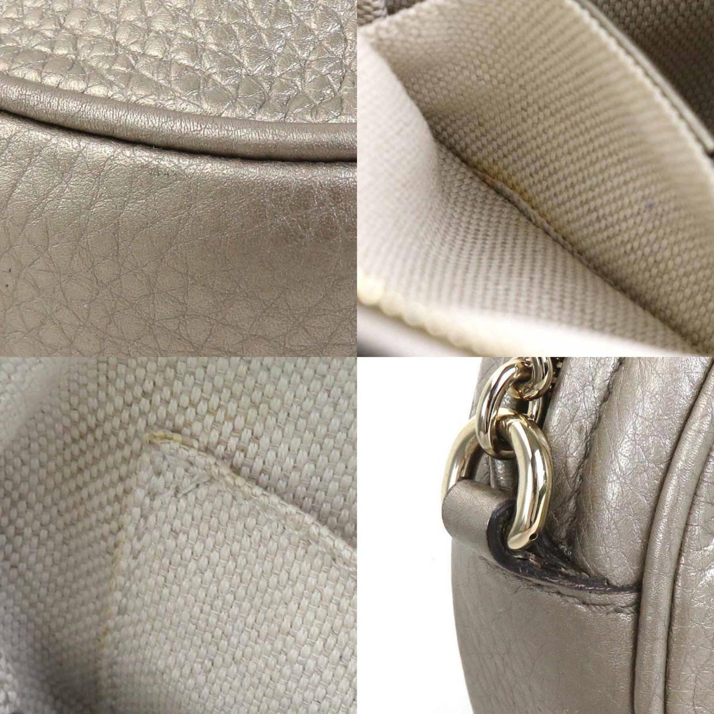 Gucci Gold Leather Shoulder Bag ( )