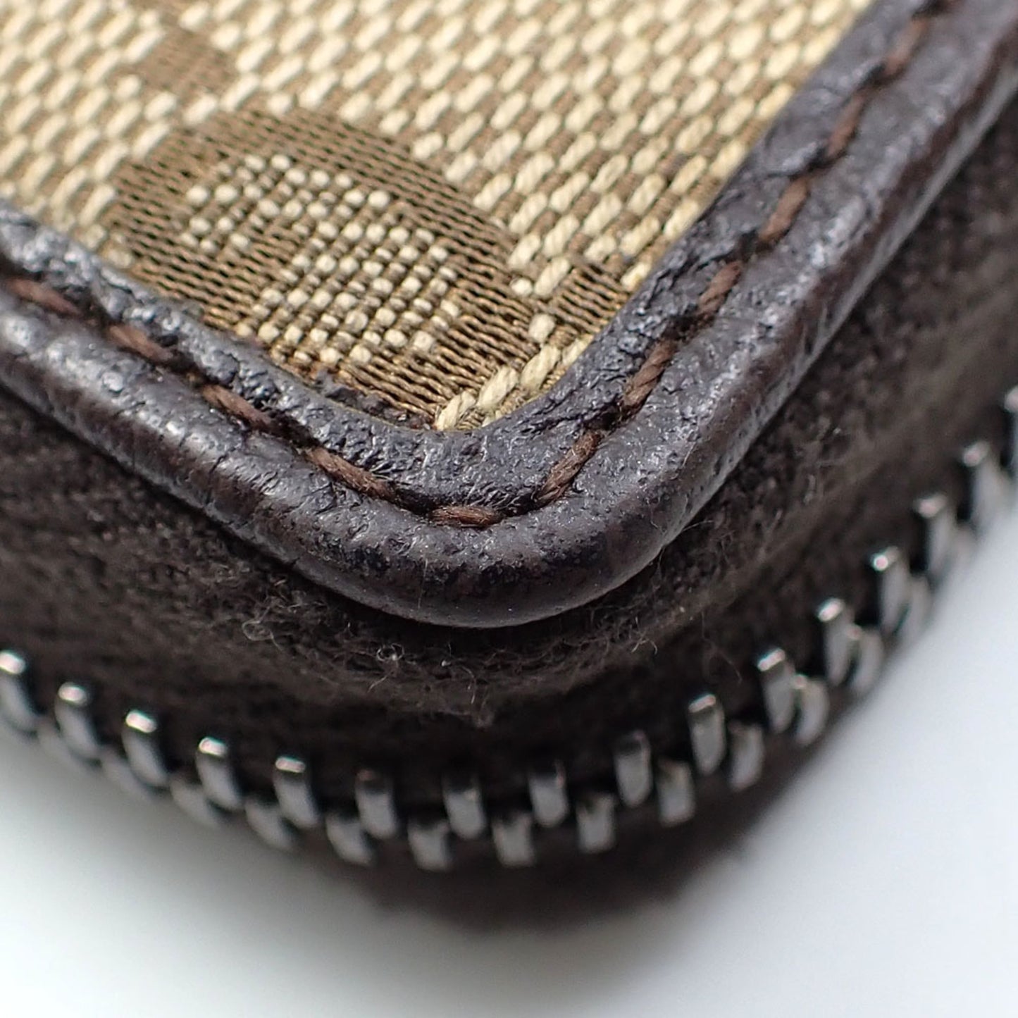 Gucci Beige Brown Gg Canvas Leather Long Wallet (Bi-Fold) ( )