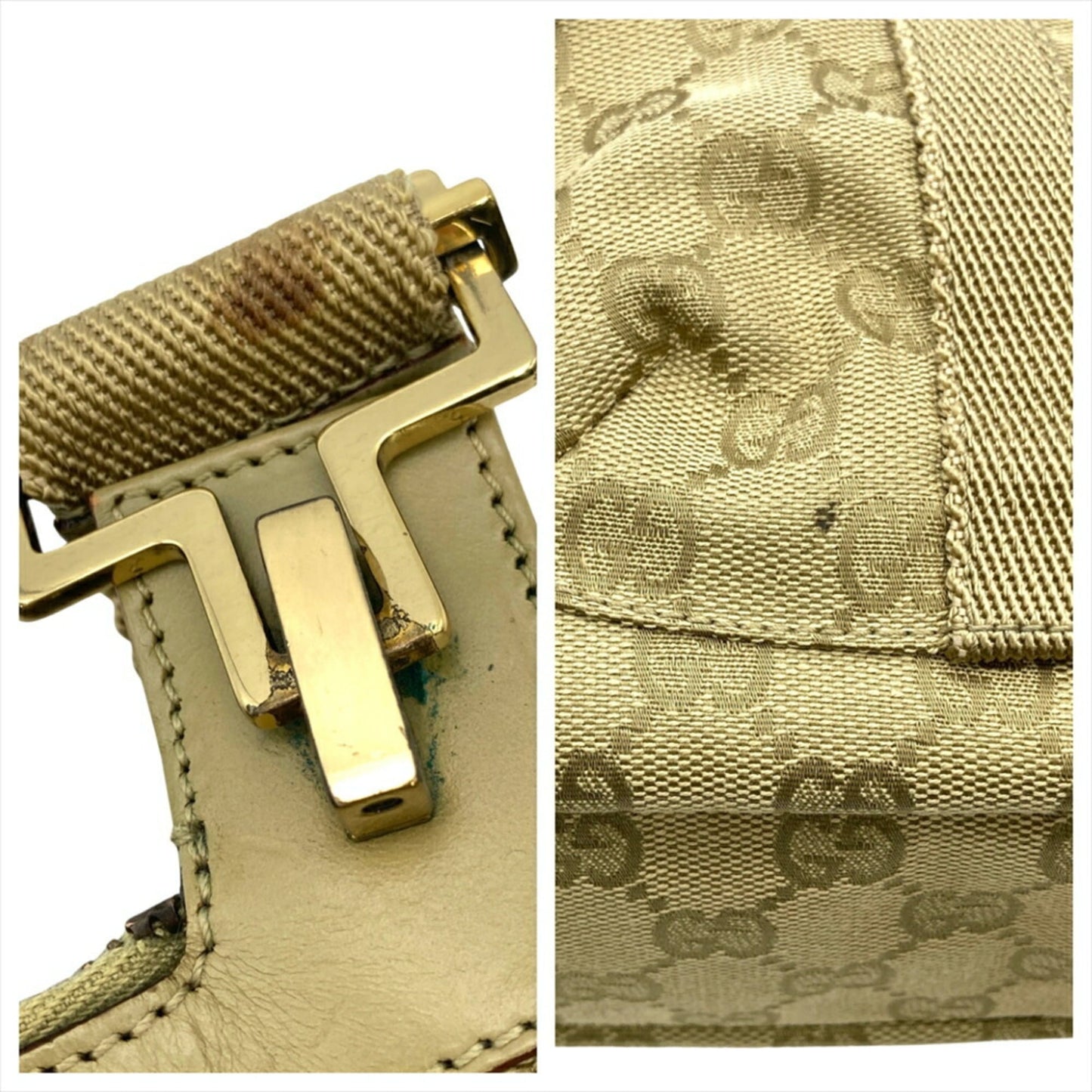 Gucci Gg Canvas Khaki Gg Canvas Shoulder Bag ( )