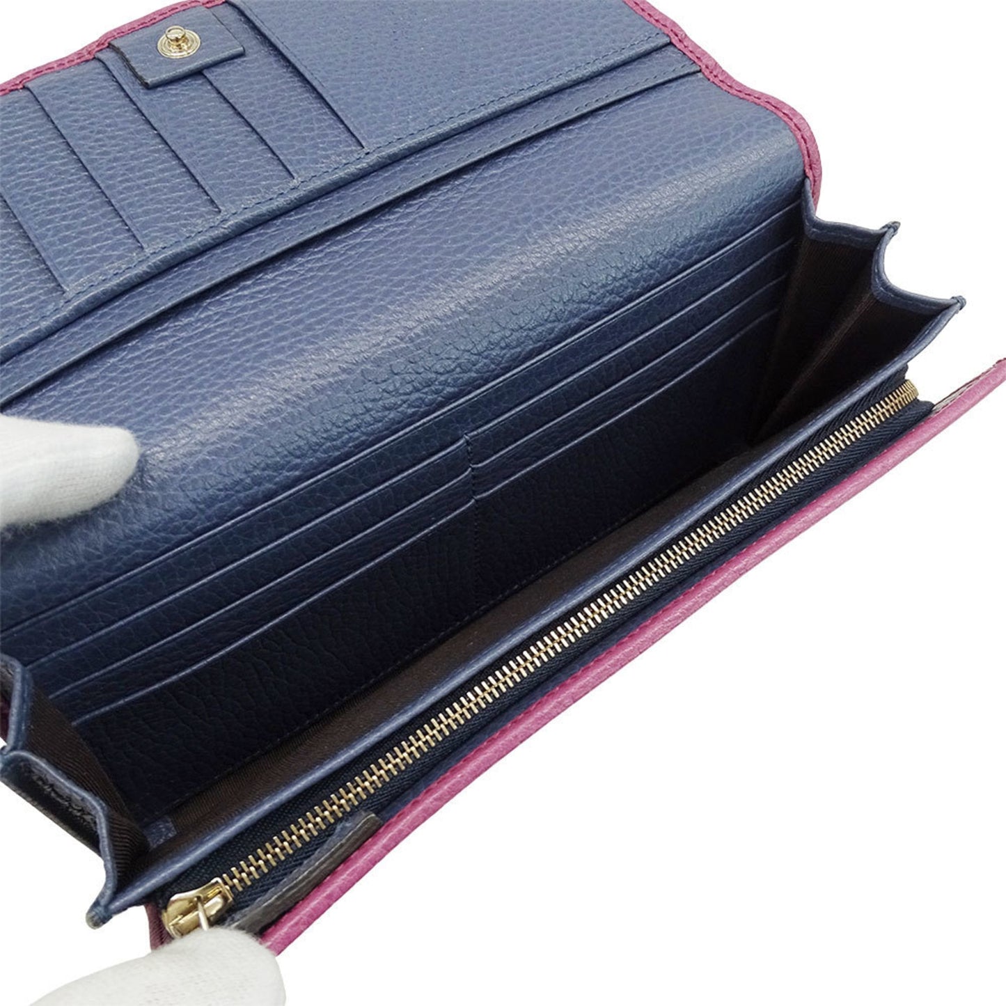 Gucci Purple Leather Long Wallet (Bi-Fold) ( )