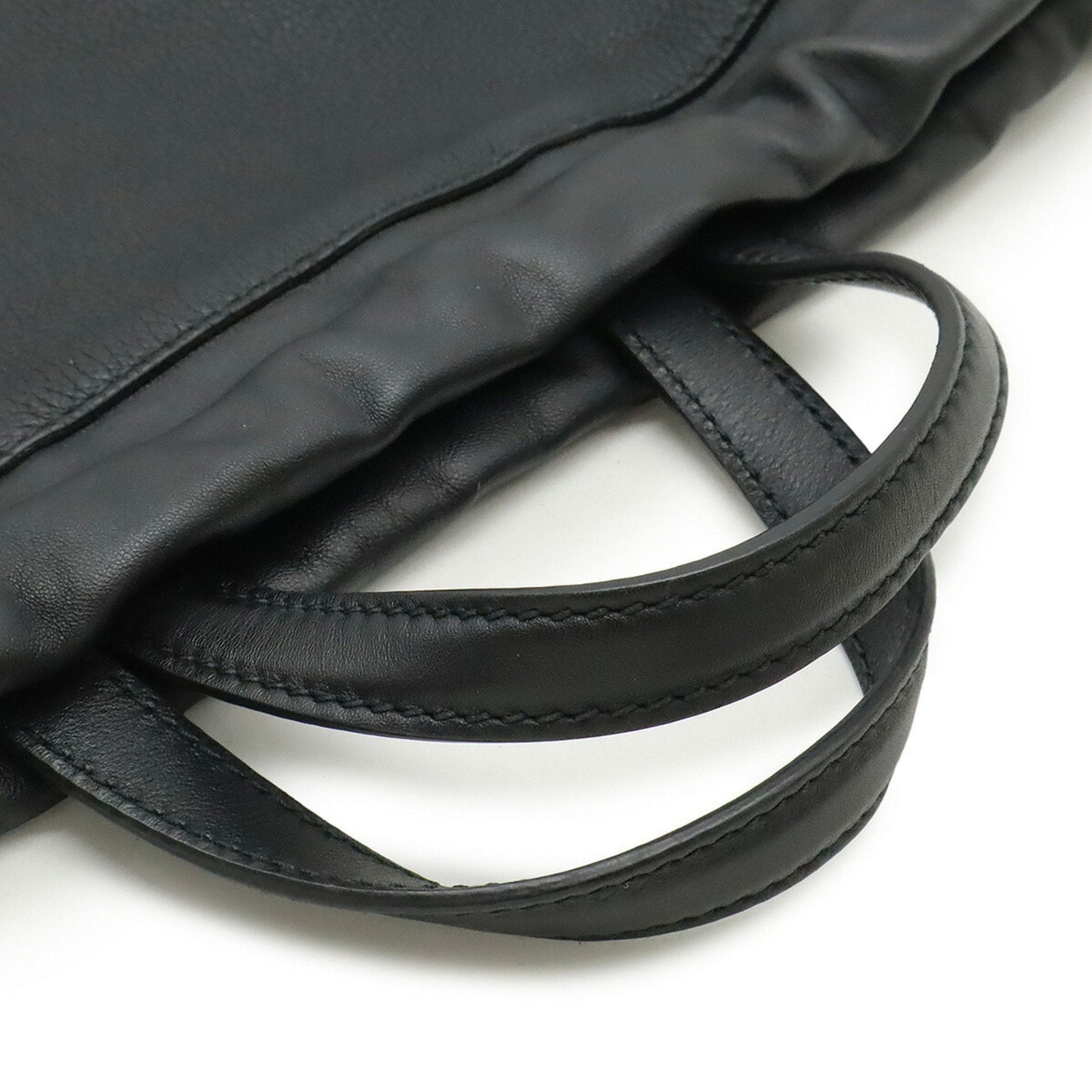 Gucci Black Green Red Color Leather Backpack Tote Bag ( )