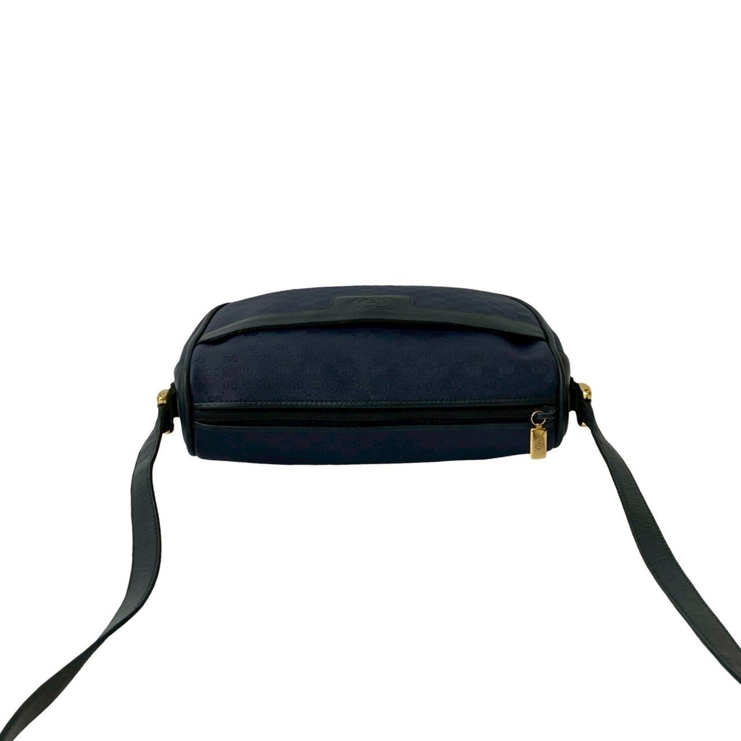 Gucci Black Navy Leather Pvc Pochette Shoulder Bag ( )