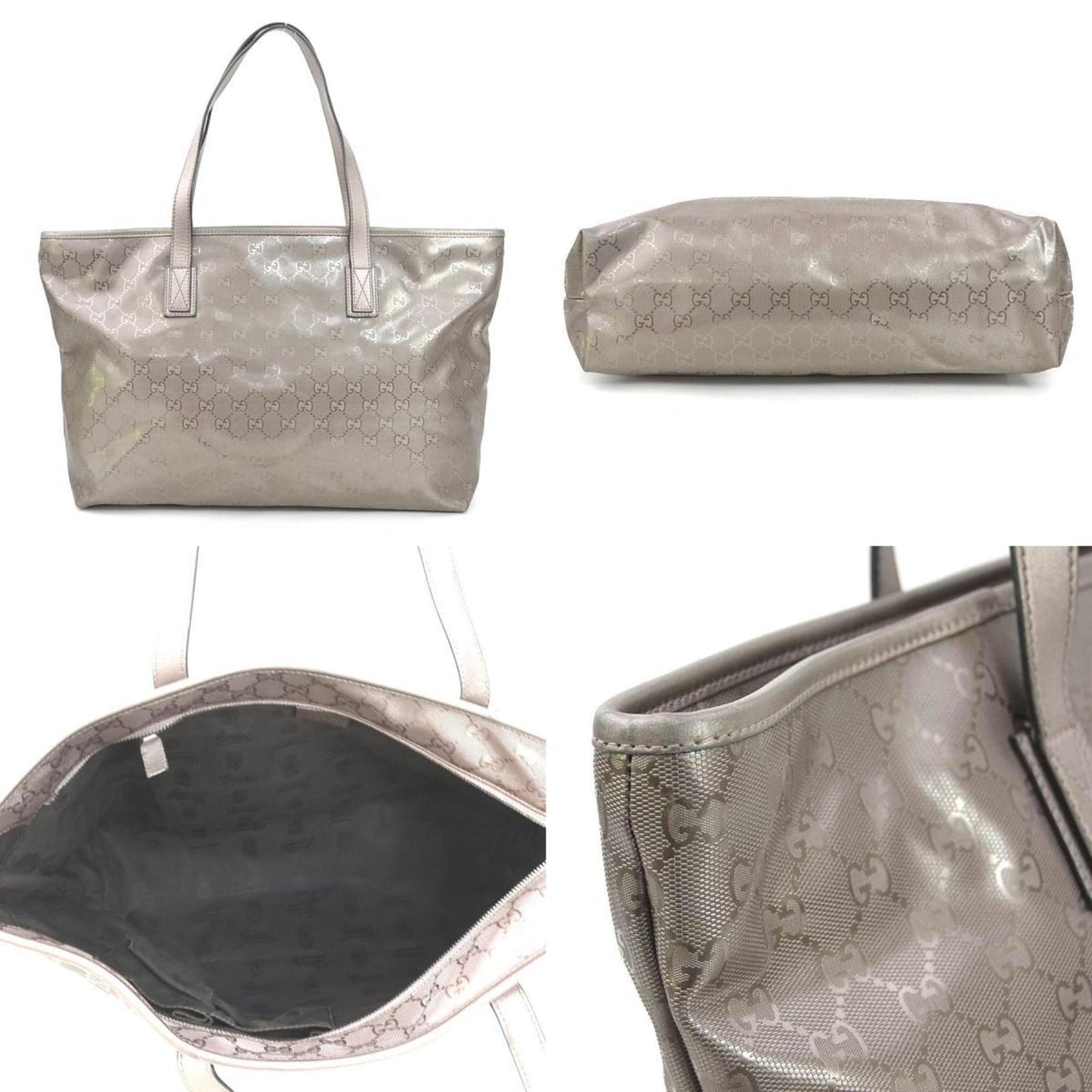 Gucci Gg ImprimÃ© Metallic Brown Gg ImprimÃ© Handbag ( )